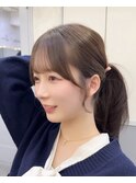 韓国レイヤー/韓国風/ボブ/髪質改善/黒髪/ブリーチなし〔池袋〕