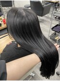 透明感ブラック/就活/ブルーブラック/顔周りレイヤー/京都河原町