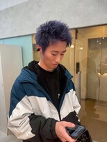 ジーナ  札幌大通(Zina)&nbsp;美髪＊メンズショート＊ネイビーブルー＊Zina札幌大通