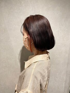 ピュアメンド 吉祥寺(Pure Mend) 縮毛矯正×オレンジインナーカラーボブ