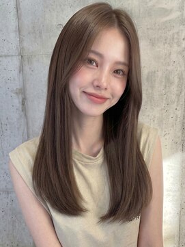 カバーヘア ブリス 志木南口駅前店(COVER HAIR bliss) 秋カラーブリーチなしオリーブベージュ艶髪ストレート矯正p志木
