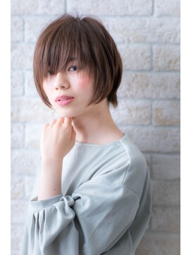 エルデ ナインズ ヘアー スタンド 川口店(elde 9's HAIR STAND) ミニウルフテラコッタデジタルパーマくすみブルー