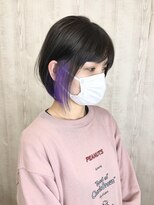 ラッズプラスエイチ(Lads+h)&nbsp;ショートヘアにおすすめ☆イヤリングカラー　インナーカラー
