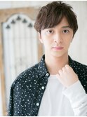 ≪mod's men≫流行りの七三分けビジカジマッシュヘアL