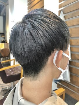 ルー(loup) シルバーグレー/ブリーチ/ダブルカラー/メンズ/福岡/天神/大名