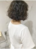 【三ツ井純】くしゃくしゃスパイラルパーマボブダメージレス