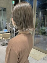 ヨーク(yoke)&nbsp;【yoke×REN】切りっぱなしボブ/ハイライト/グレージュ