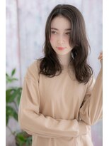 ミック ヘアアンドビューティー 大山店(miq Hair&Beauty) センターパート暗髪アンニュイヘア無造作エアリーカールc1