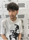 波巻きスパイラルツイストスパイラルパーマツーブロックパーマ