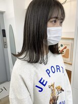 イコ 表参道原宿(ico)&nbsp;オリーブグレージュ イルミナカラー 切りっぱなし