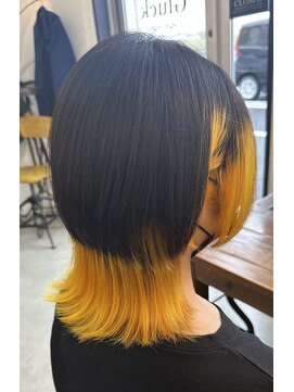 ヘアーアンドメイク グルック(hair&make Gluck) デザインカラーxイエロー