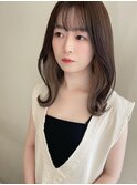 ベージュインナーカラー/ニュアンスカラー/前髪パーマ