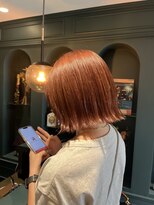 チャンチ(chanch) 【お客様style】ピンクオレンジ/オレンジベージュ/ぱつっとボブ
