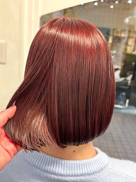 ラレイ ハラジュク(Lalei harajuku) 【白石】ブリーチなしのWカラーで明るめ赤髪