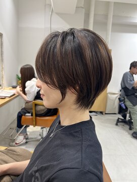 ネイロ 錦糸町(NeiRo) 魅力倍増カールセミディシアーカラーダークアッシュショートヘア