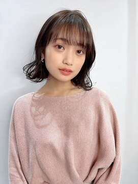 ディレクト 新宿(Direct) ラベンダーベージュ/くびれミディアム/小顔顔まわりカット/新宿