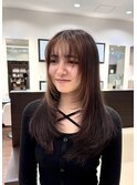 シャギーカットアクセントカラー
