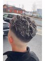 オーブ ヘアー コパン 東広島店(AUBE HAIR copain) スキンフェードにホワイトメッシュと極道パーマ!!