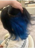 20代30代40代ダブルカラー透明感毛先パーマ肩ライン外ハネ