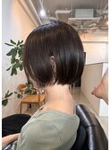 グラデーションボブ × ノンセニングカット