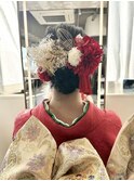 振袖ヘアーセット☆着付け和装20代成人式/お団子ヘア編みこみ