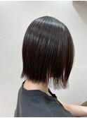 外ハネくびれボブ×アッシュブラウン
