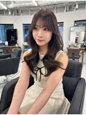 韓国ヘア/レイヤーカット/髪質改善/顔周り/ブリーチなしベージュ