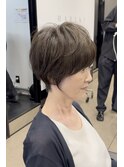 40代50代60代白髪マッシュショートボブ大人美人くびれ髪質改善