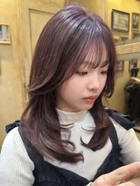 ロワンバイアルティナ 横須賀中央店(Rowan by artina) シャギーカット/ミディアムレイヤーカット/バーガンディ