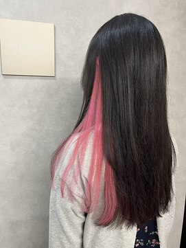 ケイカヘア(KEIKA Hair) ホワイトピンクのインナーカラー