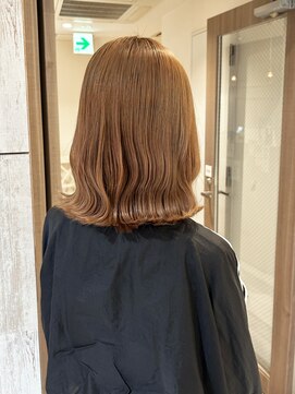 ベージュ/ミルクティーベージュ/ボブ/ダブルカラー/仙台/広瀬通