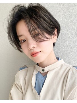 パザパ 成沢店(pa.za.pa.) 黒髪ハイライト/ハンサムショート/韓国風暗髪/20代30代40代