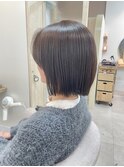 ◆【透明感】ダークグレージュ×ぷつっとミニボブ