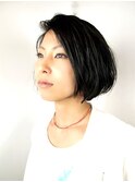 ナチュラル黒髪ボブ