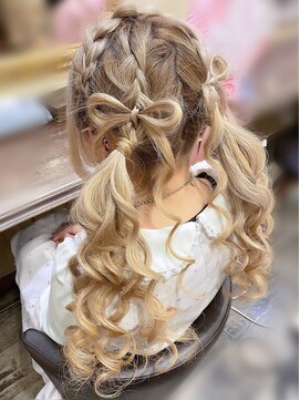 セットサロンエース(Set salon Ace) 編み込みカチューシャ　リボンツインテール☆