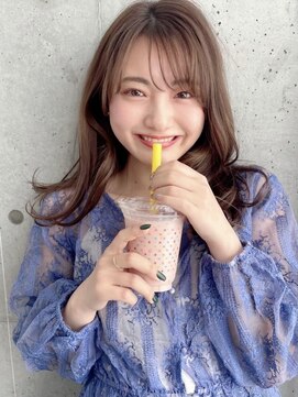 アンスールミミ 南草津店(Ansur mimi) グレージュ×フェミニン