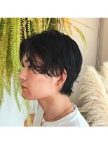 アクセヘアー 町田(acce hair)&nbsp;センターパートのメンズウルフヘア