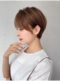 ワイドバングイメチェン美髪外ハネボブ+レイヤーカット韓国/池袋