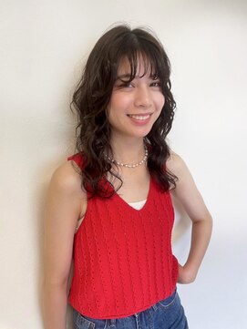 ワイビー グリーン リル(y.be green rel) #ゆるふわパーマ　#ロング