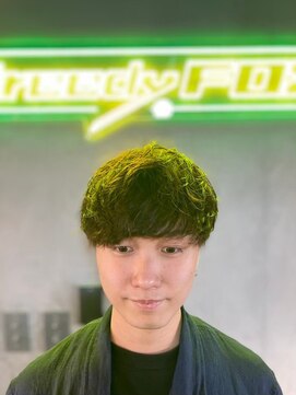 グリーディーフォックス 三軒茶屋(GreedyFOX) 波巻き/マッシュパーマ/ウルフ/ハイライト<理容室>三軒茶屋