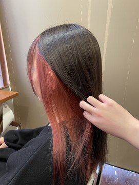 ピールアーク(peal ark) 20代30代大人かわいいインナカラーレッドピンク