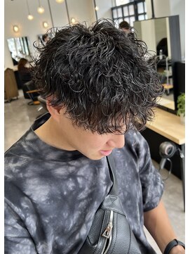 ジーニー 横浜(giinii) 波巻きパーマメンズヘアマッシュパーマ刈り上げ