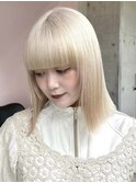 ホワイトベージュカラーインナーカラーグレージュカラーブリーチ