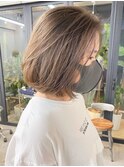 ブリーチなしダブルカラー*ブリーチ卒業*美髪*オリーブ