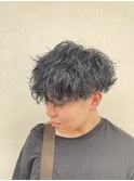 波巻きパーマ
