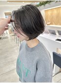 大人王道髪質改善丸みショートボブハンサムショート