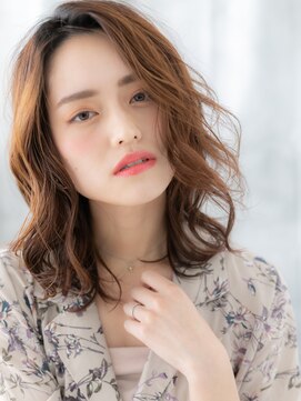 ドクターズ サロン ラブ(Dr's Salon LAB) 外国人風かき上げ前髪グラマラスカールセミディn古河20代30代