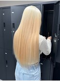 8752渋谷ブロンドホワイトアッシュ髪質改善ストレート韓国ヘア