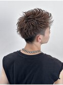 メンズ短髪ショートアップバング