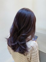 ノク(nok)&nbsp;ラベンダー レイヤー_黒髪ボブルフネビージュ小顔ワンレン